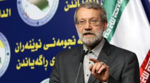 Ali Larijani speaks during a joint press conference with his Iraqi counterpart Salim al-Juburi (unseen) following a meeting on Dec. 24, 2014 in the Iraqi capital Baghdad.