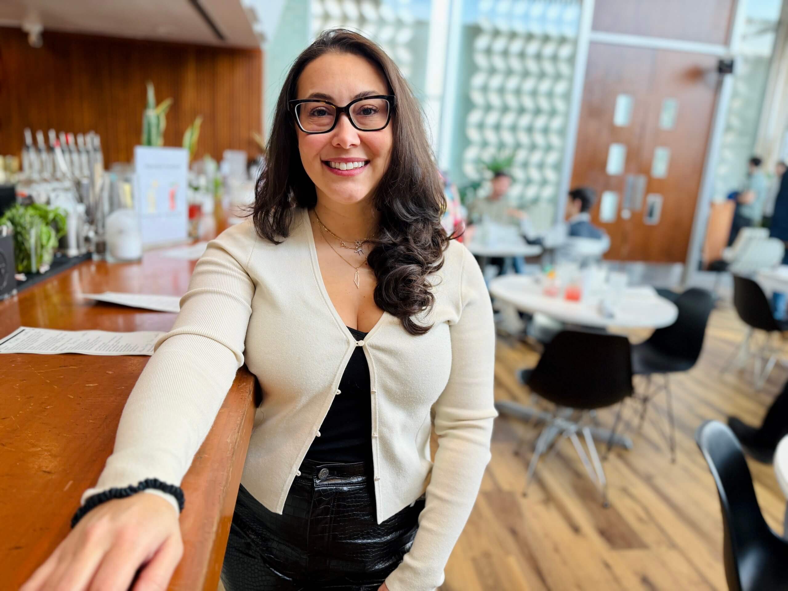 Rayna Franco, an advertising professional from Manhattan, at The Vault restaurant in Tulsa, Oklahoma.