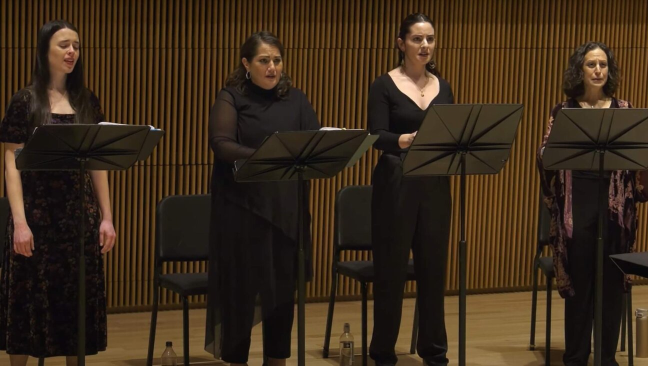 The cast of <i>Tevye's Daughters</i> in an early performance.
