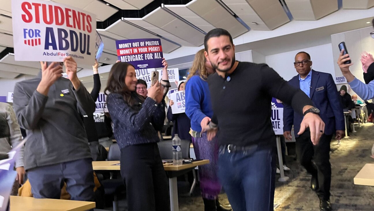 Michigan U.S. Senate candidate Abdul el-Sayed greets supporters at a rally in Ann Arbor, Michigan, April 7, 2026. The rally also featured Twitch streamer Hasan Piker, who has been accused of antisemitism. 