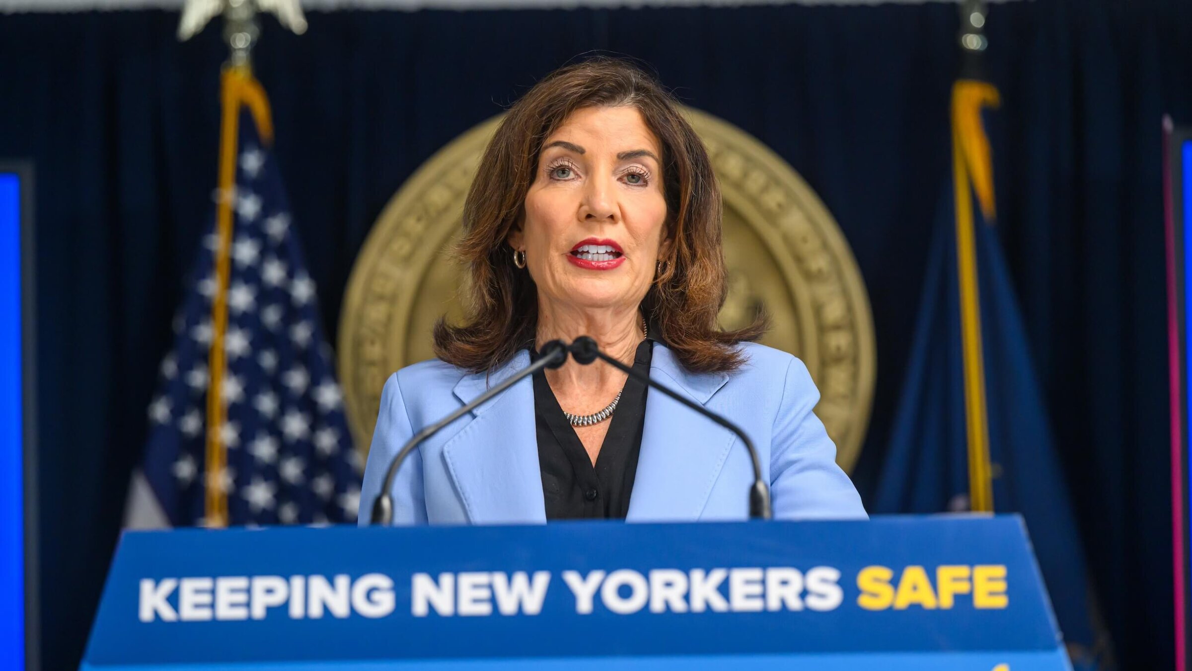 New York Gov. Kathy Hochul on April 15. 