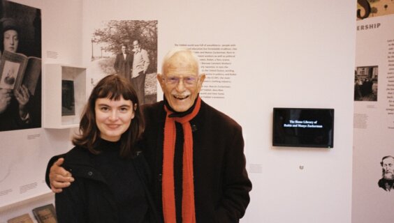 The author, Ruby Elliott Zuckerman, and her grandfather, Marvin Zuckerman.