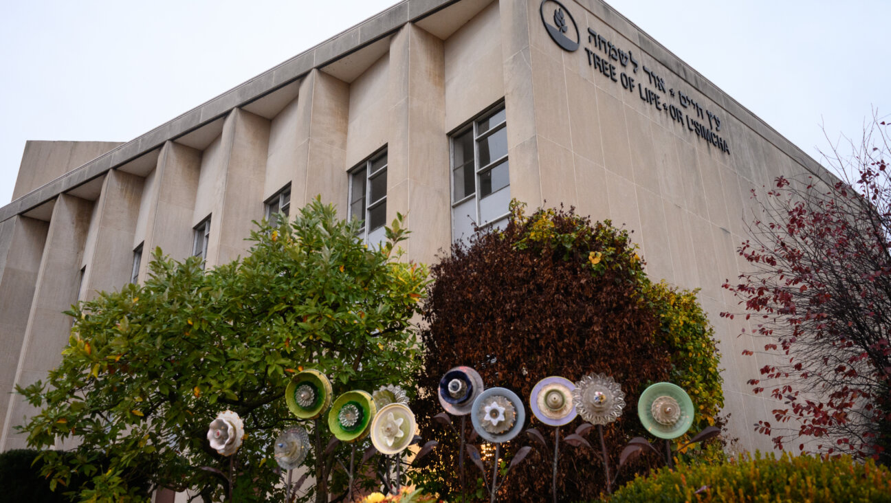The Tree of Life synagogue on the fifth anniversary of the attack, Oct. 27, 2023, in Pittsburgh, Pennsylvania. 