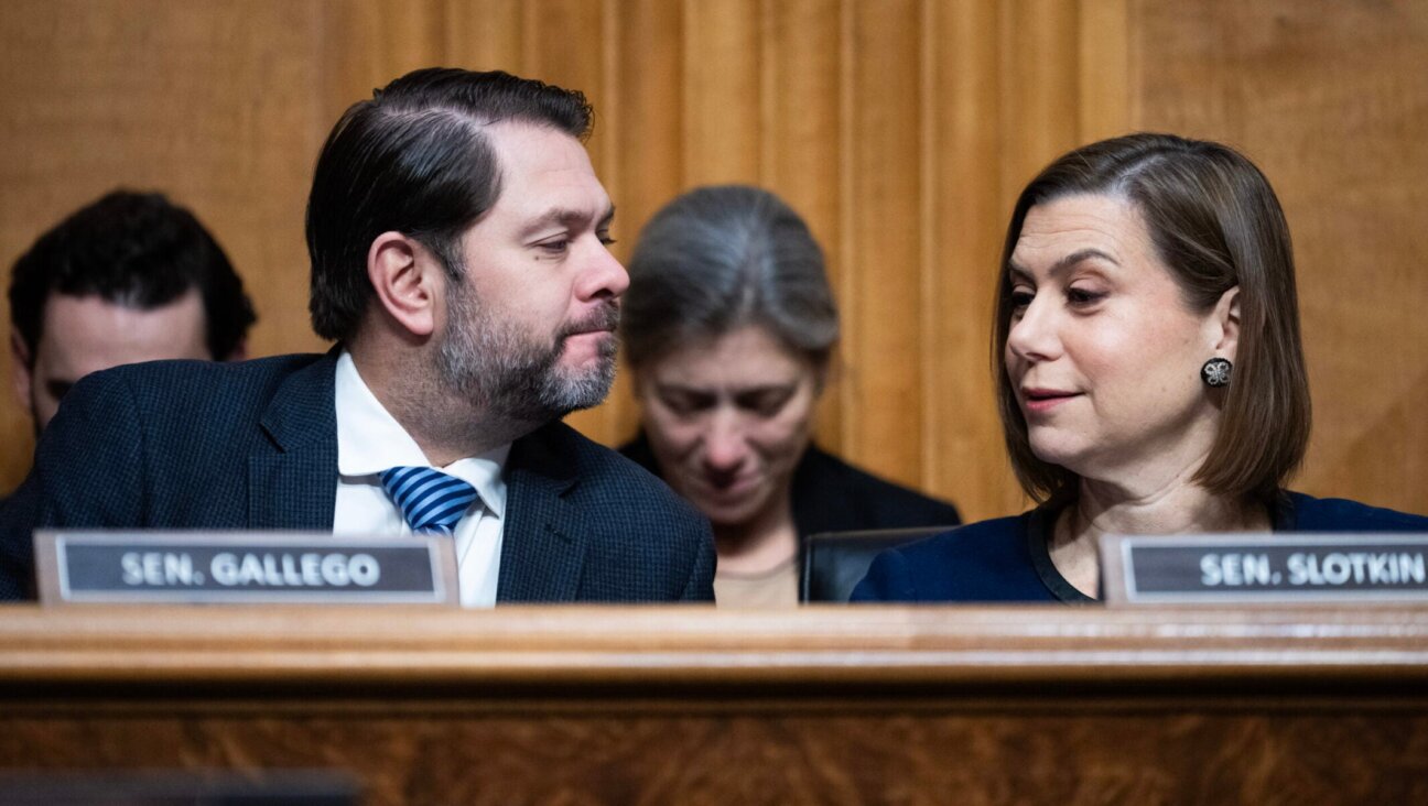 Ruben Gallego and Elissa Slotkin, seen here during a hearing in March 2026, were among the U.S. senators who newly voted to block weapons sales to Israel on April 15, 2026.