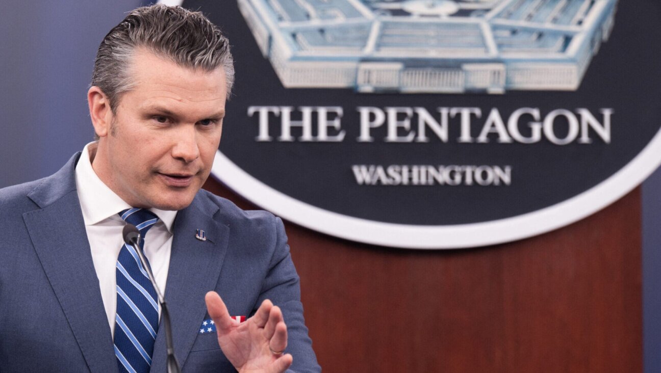 US Secretary of Defense Pete Hegseth speaks during a press briefing at the Pentagon in Washington, DC, on April 16, 2026.