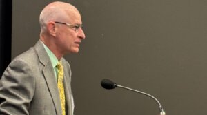 Pinchas Cohen speaks at the USC Asian Health and Longevity Symposium on Feb. 27, 2026. (Courtesy)