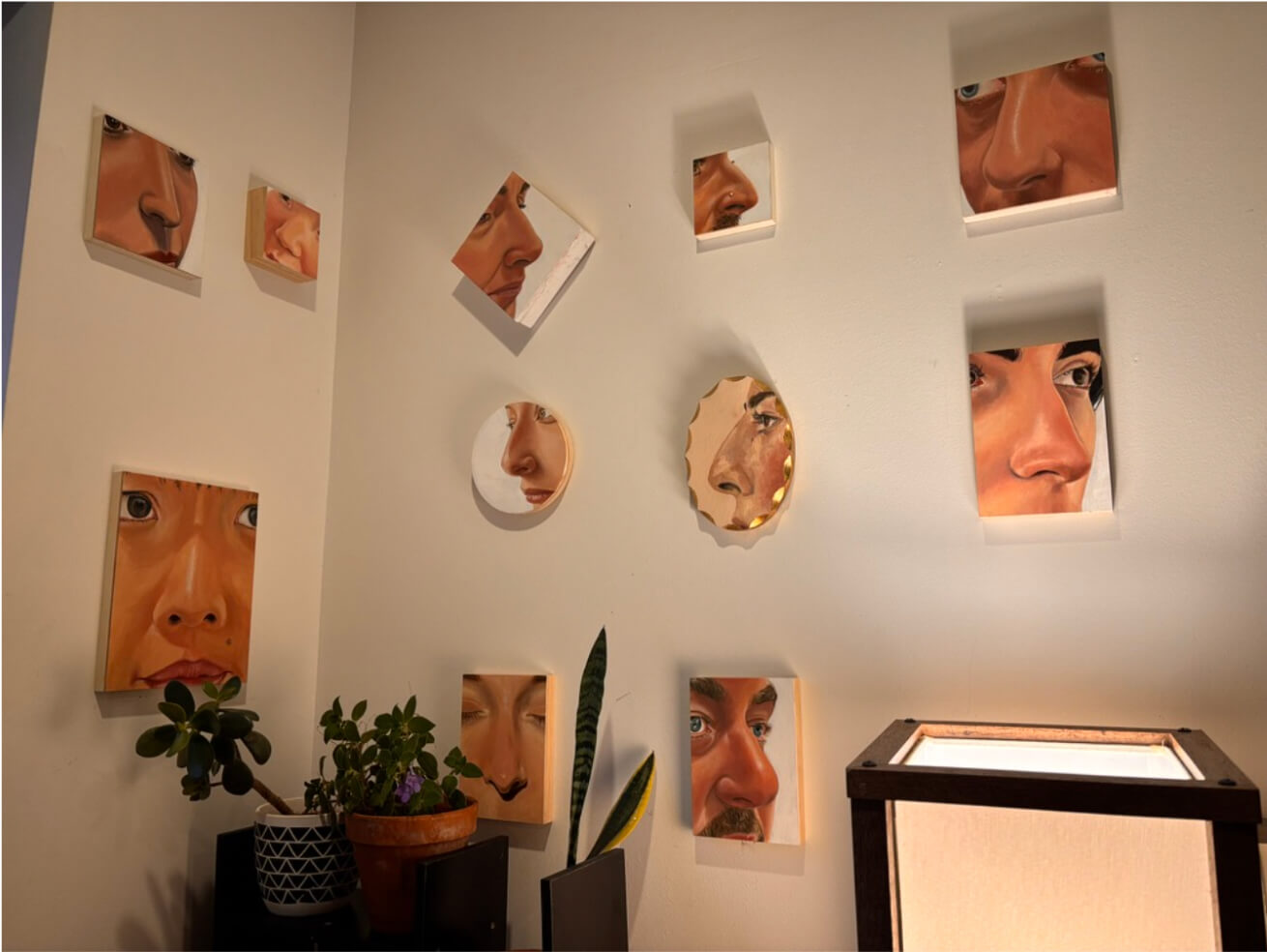 On the walls of Goldie Gross' dwelling, a plethora of nasal art