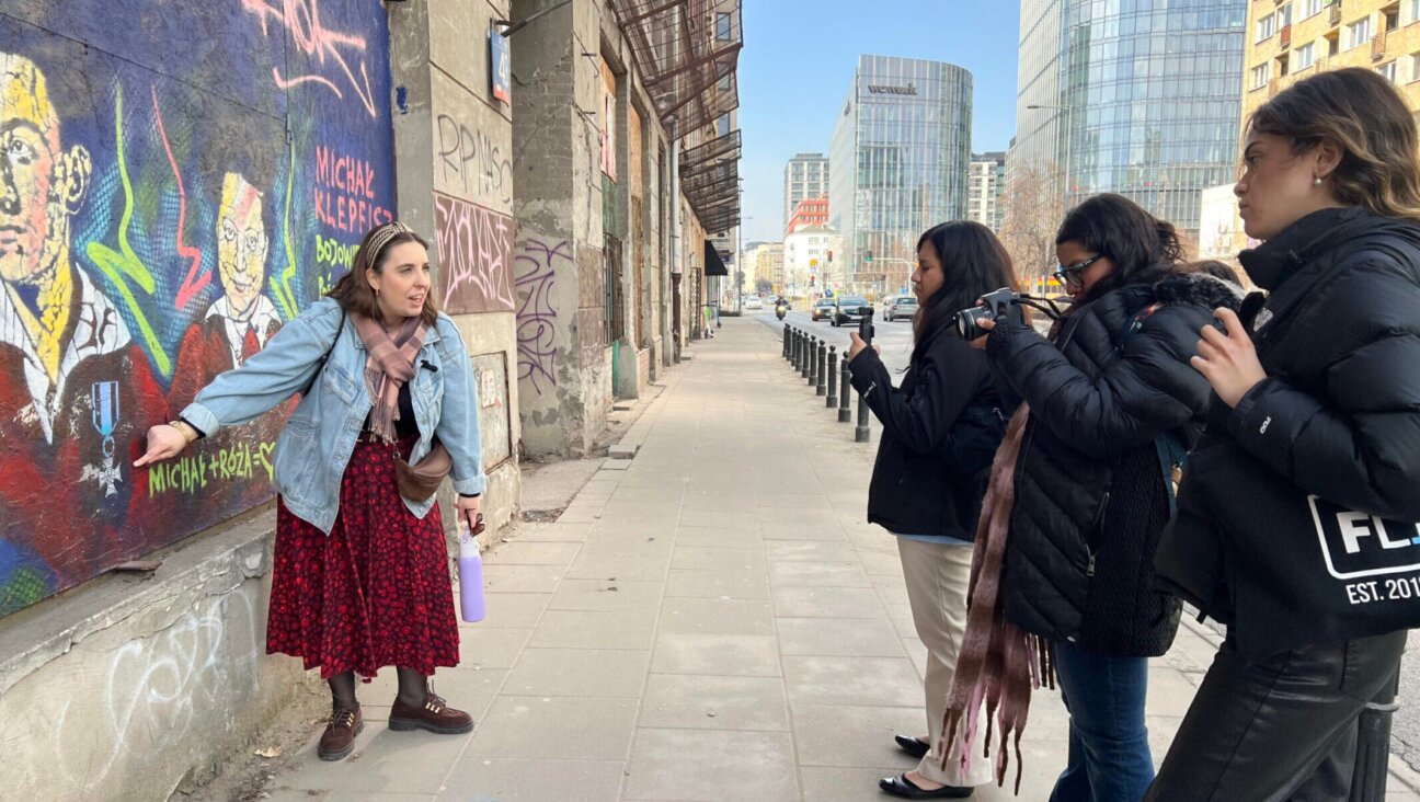 Student journalists on a tour of Poland learn about Holocaust history, March 2026.