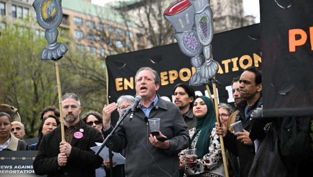 Brad Lander at a Seder in the Streets on April 06. 