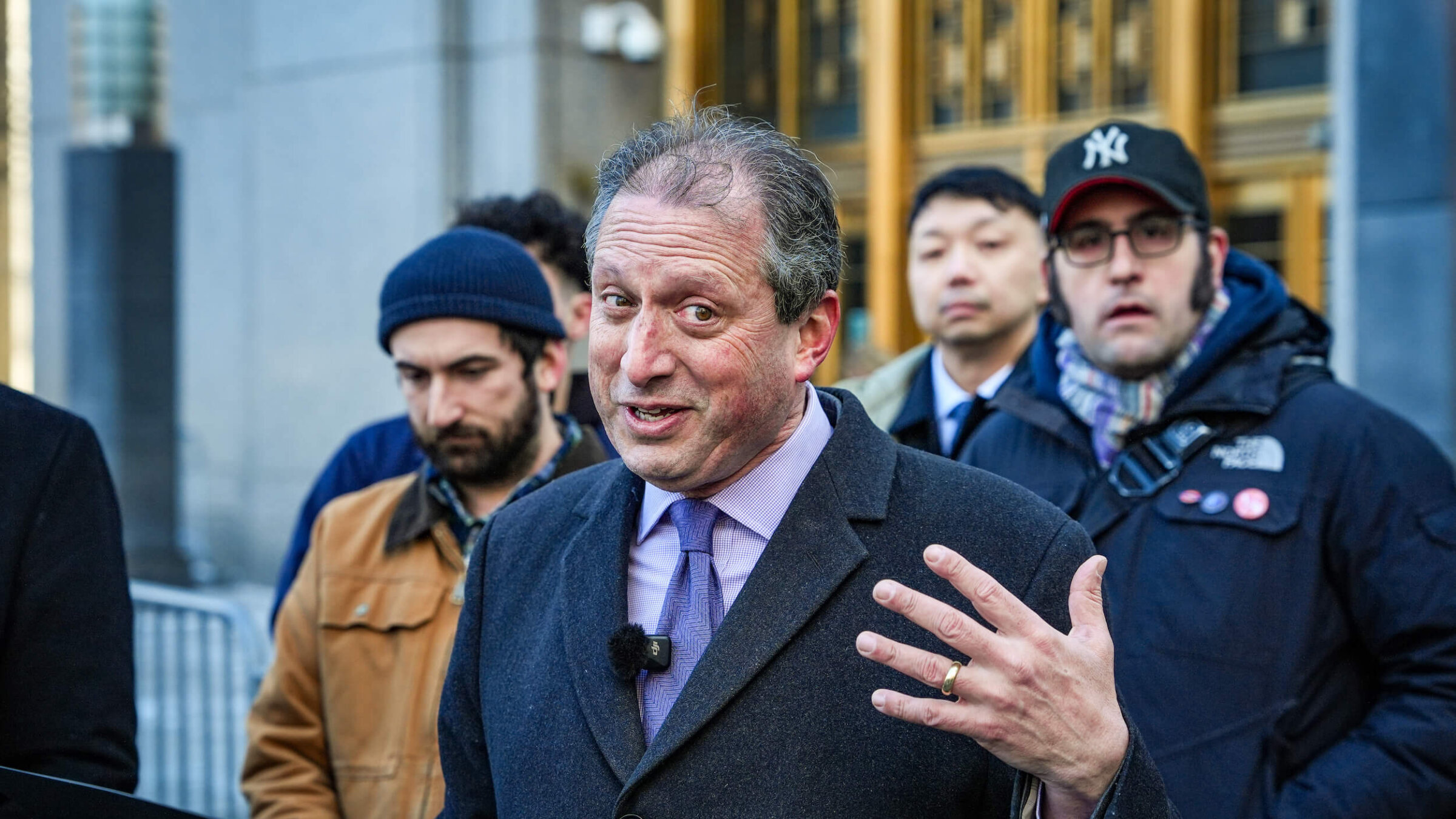 Former New York City Comptroller Brad Lander speaks to members of the media on Feb. 12 in New York City.