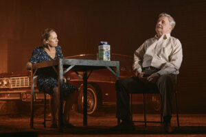 Laurie Metcalf and Nathan Lane in 'Death of a Salesman.'