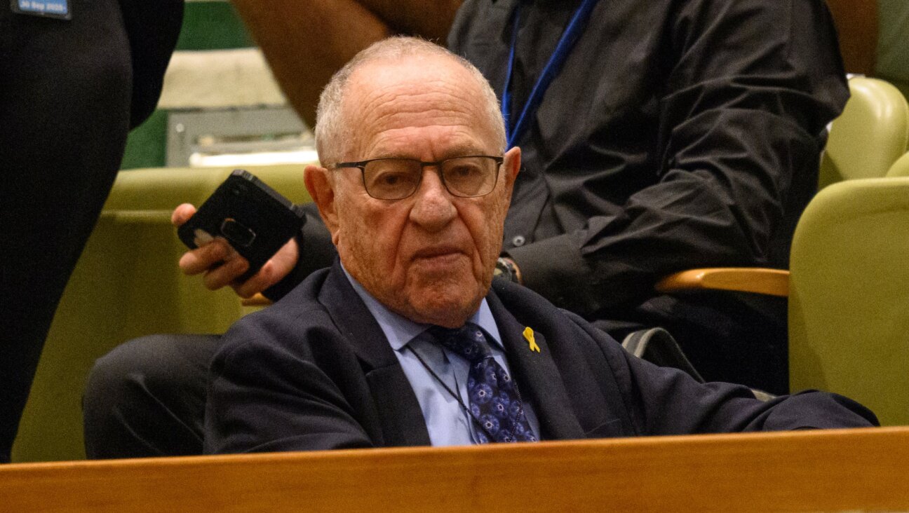 Alan Dershowitz attends the speech of Israeli Prime Minister Benjamin Netanyahu’s speech at the 80th session of The United Nations General Assembly (UNGA) on September 26, 2025 in New York City. (Alexi J. Rosenfeld/Getty Images)