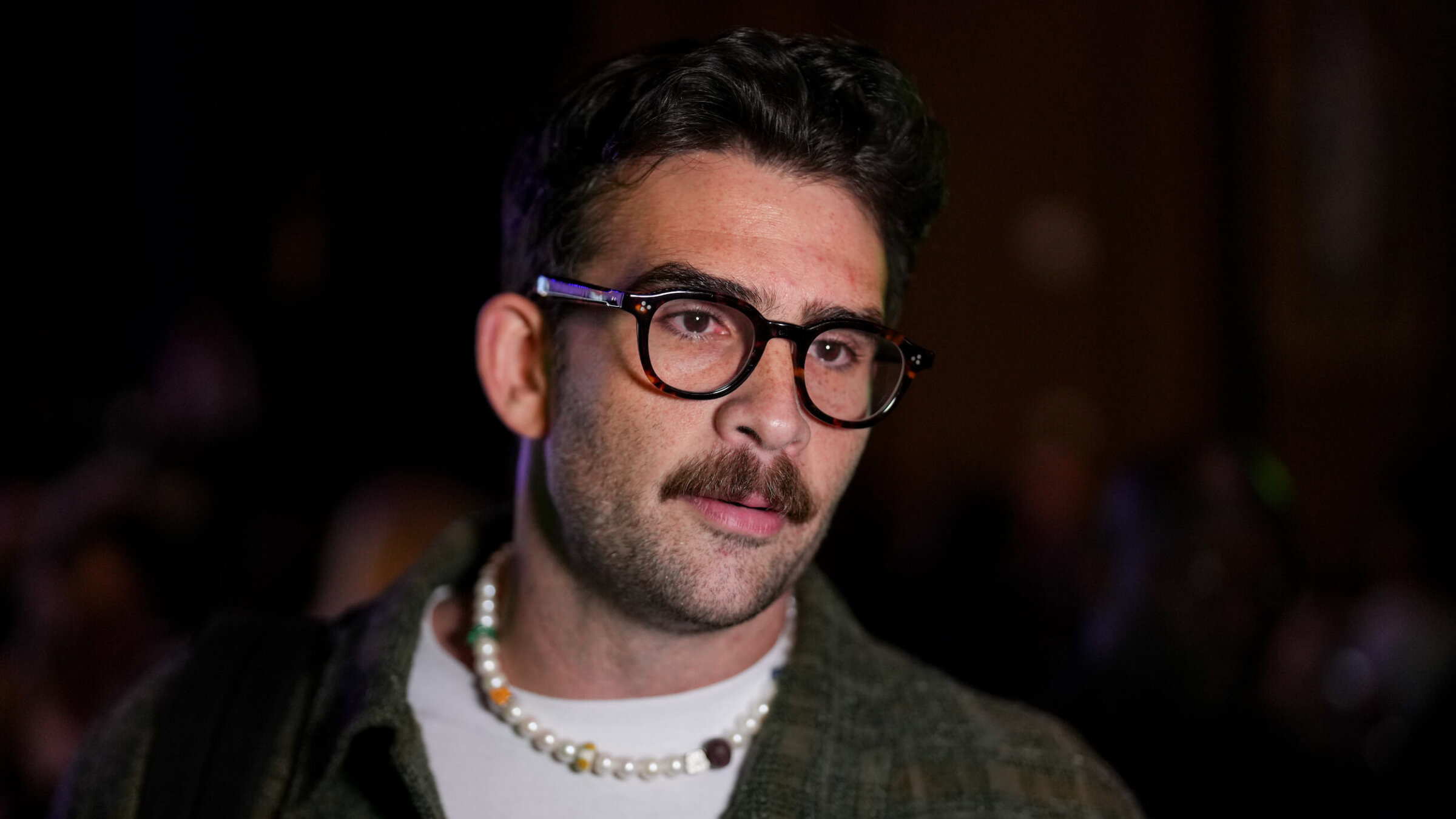 Influencer Hasan Piker during an election night event with now-Mayor Zohran Mamdani in Brooklyn on, Nov. 4, 2025.