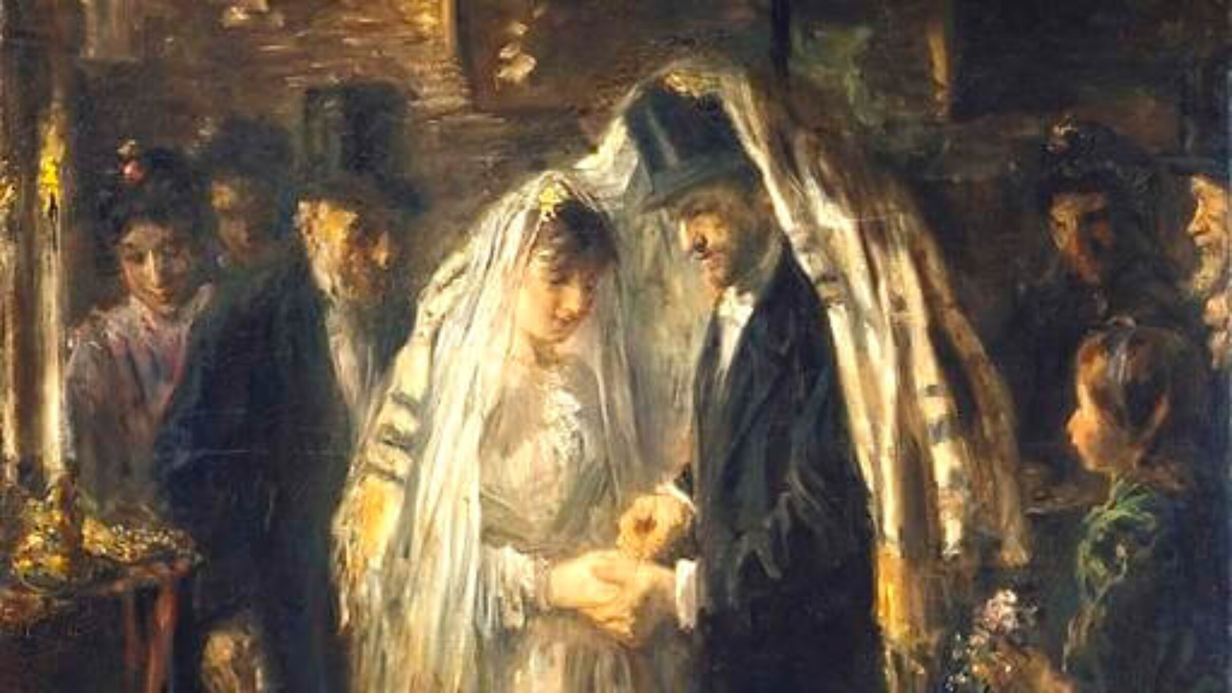 "Jewish Wedding," a painting by Jozef Israëls (1903)