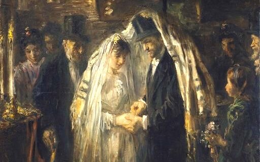 "Jewish Wedding," a painting by Jozef Israëls (1903)