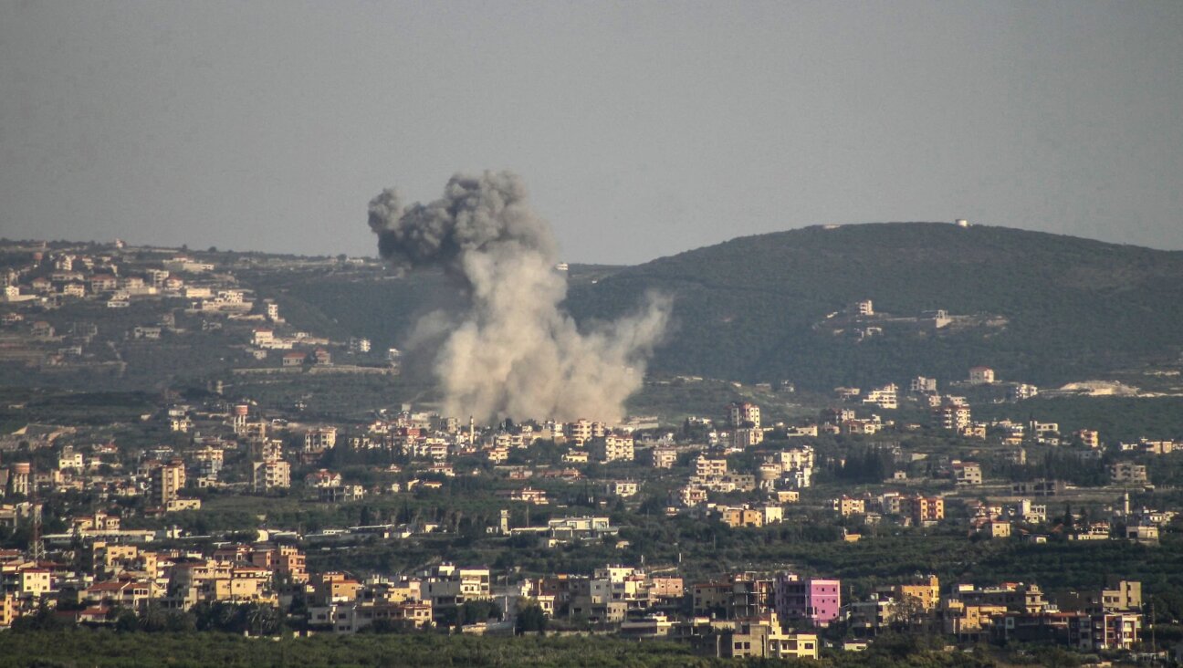A photograph taken from the southern Lebanese area of Tyre shows smoke as it rises from the site of Israeli airstrikes that targeted villages on southern Lebanon on April 16, 2026. (Kawnat HAJU / AFP)