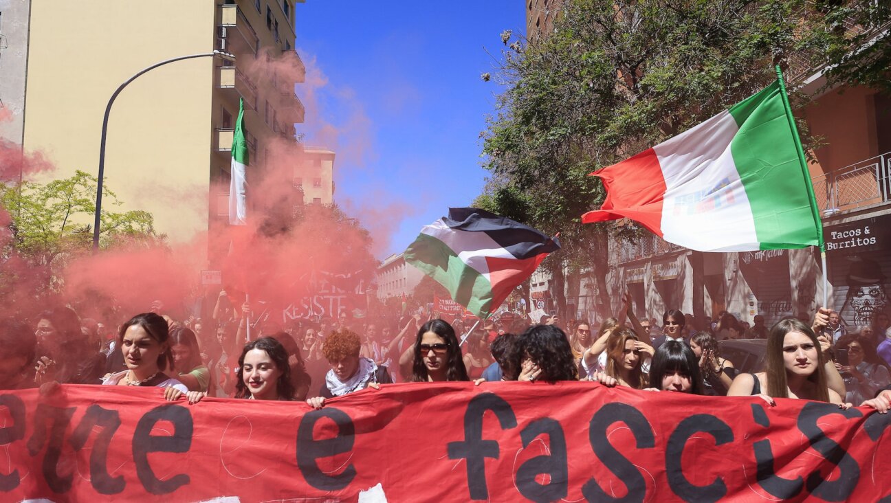 People demonstrate on the occasion of the 81st anniversary of the Liberation of Italy from Nazist German invasion and Fascist regime, in Rome, Italy, on April 25, 2026.
