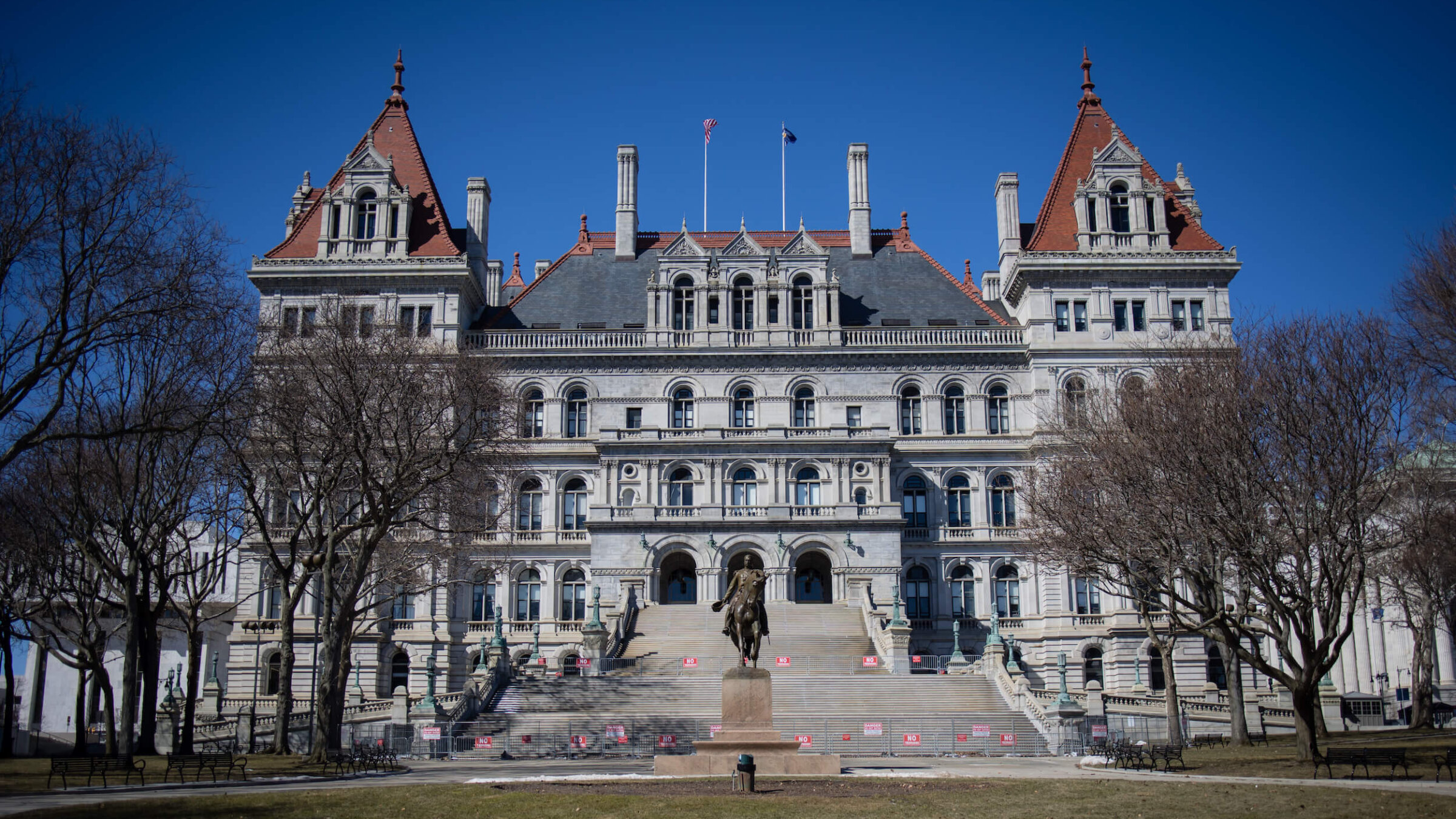 The New York State Capitol building in Albany, New York.