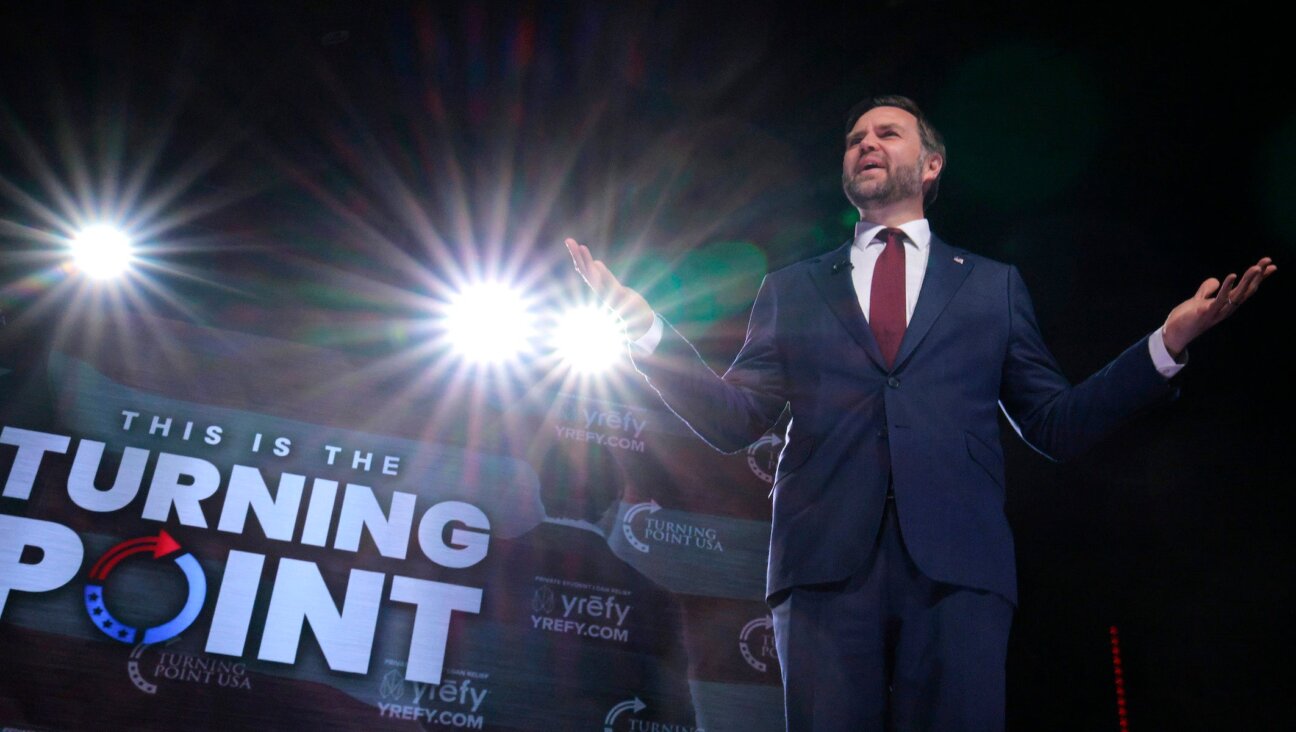 Vice President JD Vance takes the stage during a Turning Point USA event at Akins Ford Arena at the Classic Center on April 14, 2026 in Athens, Georgia.