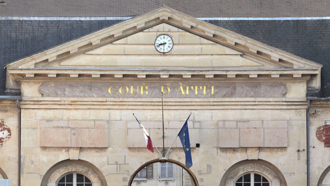 The pediment of the Versailles Court of Appeal, located in the former Queen’s Stables, on September 30, 2011.