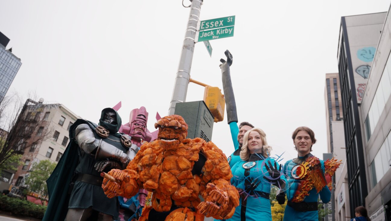 Cosplayers honor Jack Kirby after the unveiling of Jack Kirby Way.