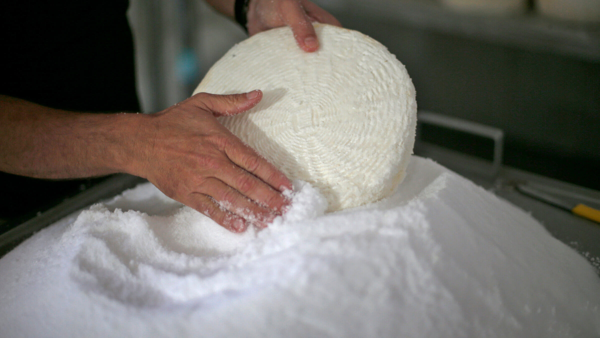 Cheese is prepared for Shavuot, a holiday often associated with dairy. 
