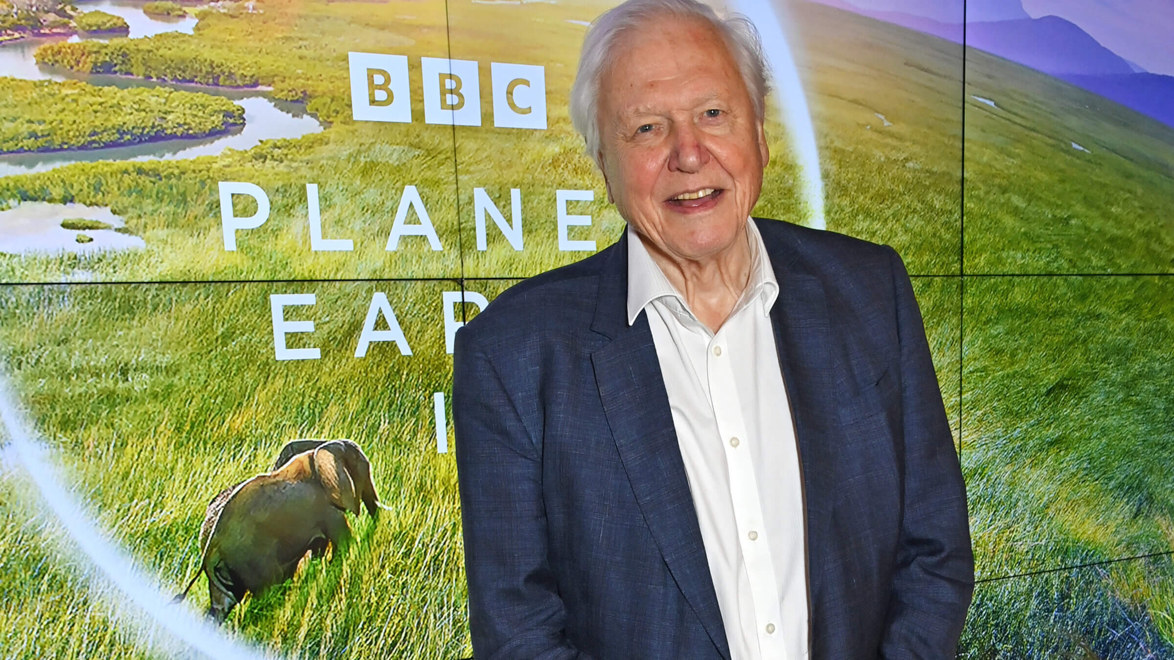 Sir David Attenborough attends the Global Launch of BBC Studios' "Planet Earth III," 2023.