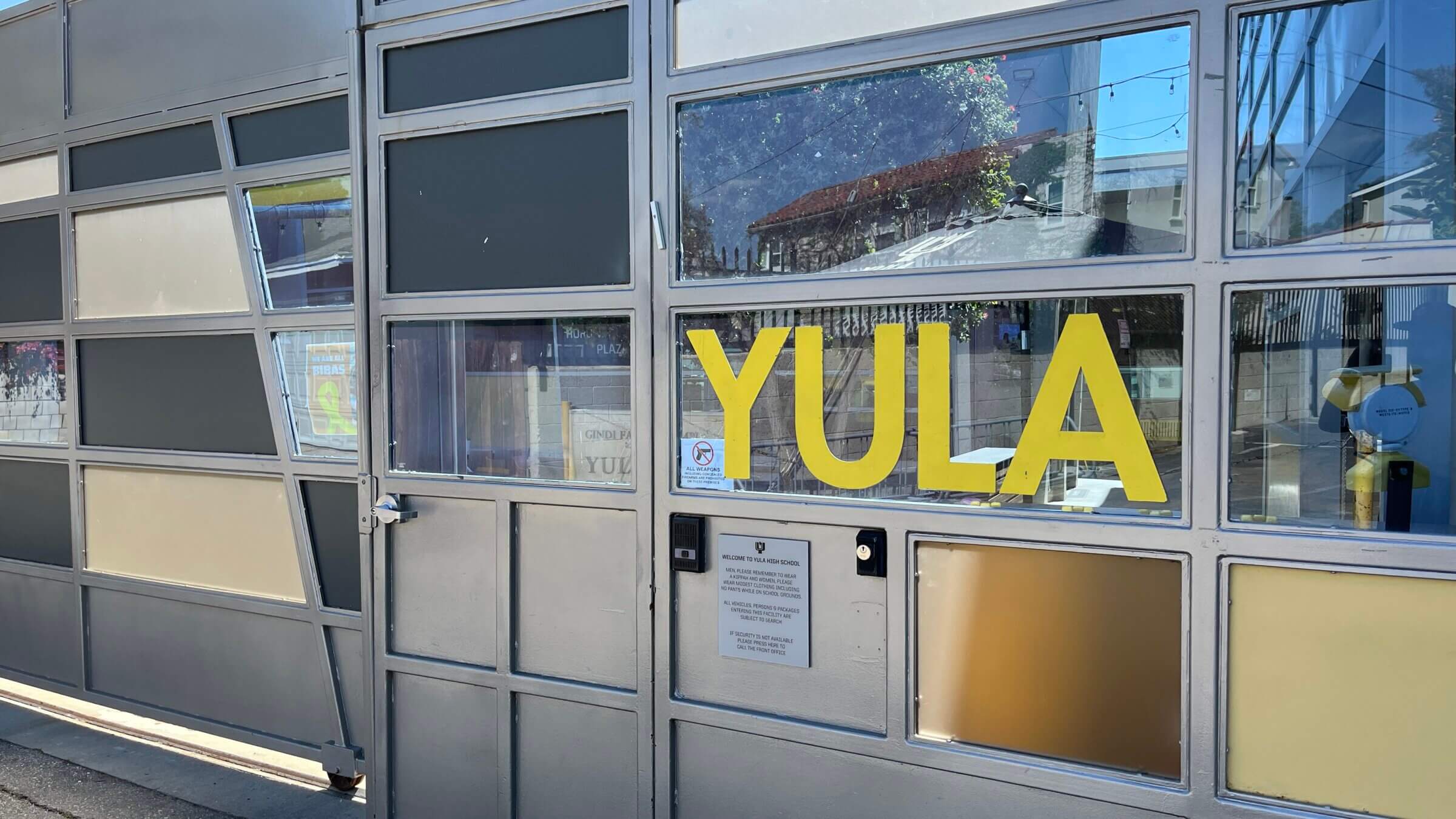 YULA High School is facing a lawsuit related to the sexual abuse case involving a former guidance counselor. Above, the entrance to the campus of the school's girls division.