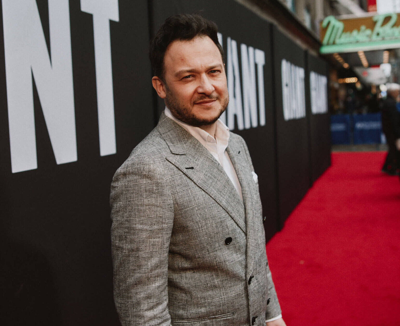 Mark Rosenblatt at the Broadway premiere of his play <i>Giant.</i>
