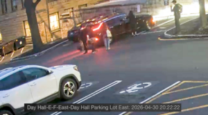 A video released by Cornell University shows one angle on an interaction between President Michael Kotlikoff and student protesters on April 30, 2026. (Screenshot)