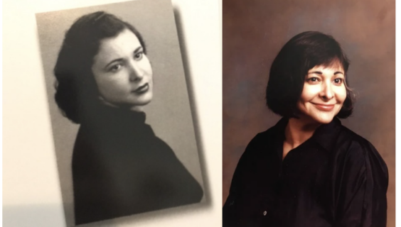 The author's grandmother in the 1950s and 1980s