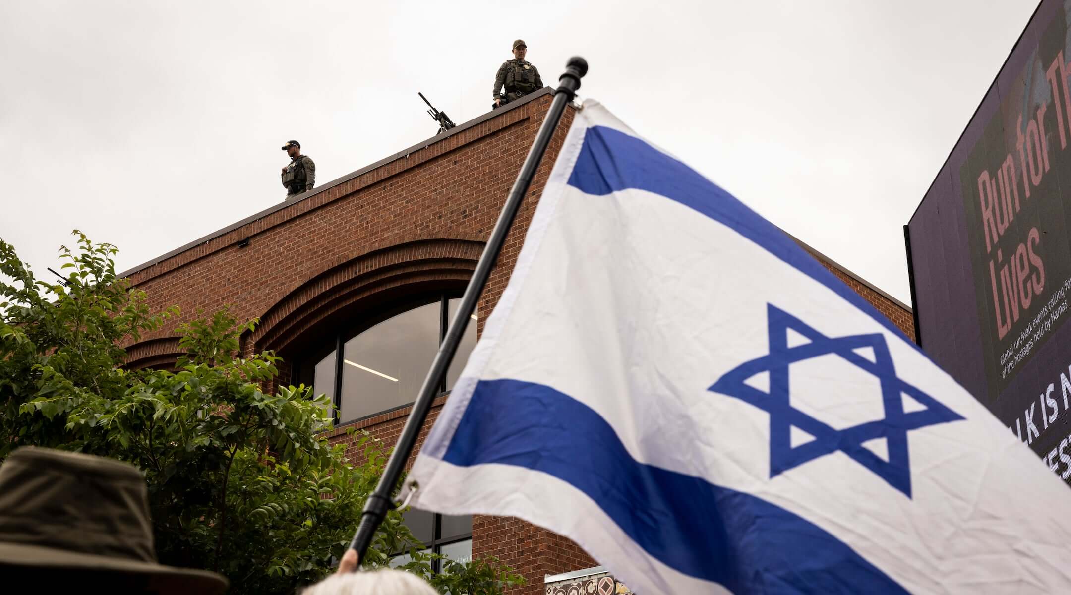 Police tactical teams maintain watch over the Boulder Jewish Festival on June 8, 2025 in Boulder, Colorado. (Chet Strange/Getty Images)