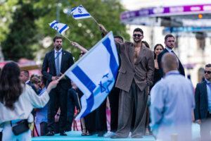 Noam Bettan, representing Israel, attends the Turquoise Carpet of the 70th Eurovision Song Contest Opening Ceremony in Vienna, Austria on May 10.