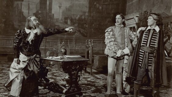 Jacob Adler (left) in "The Merchant of Venice" at the American Theatre in New York, 1903