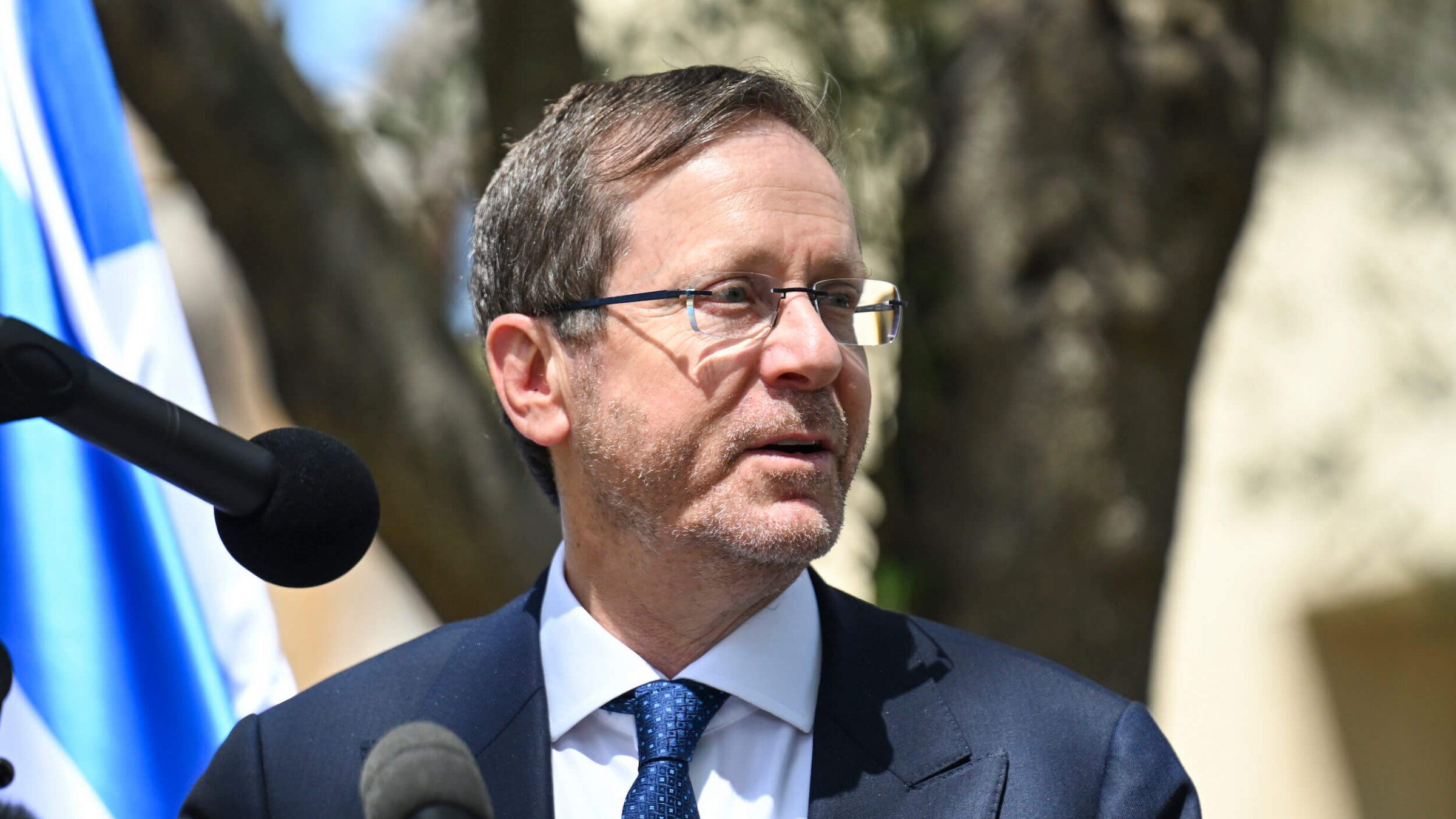 Israeli President Isaac Herzog in Canberra, Australia on Feb. 11.