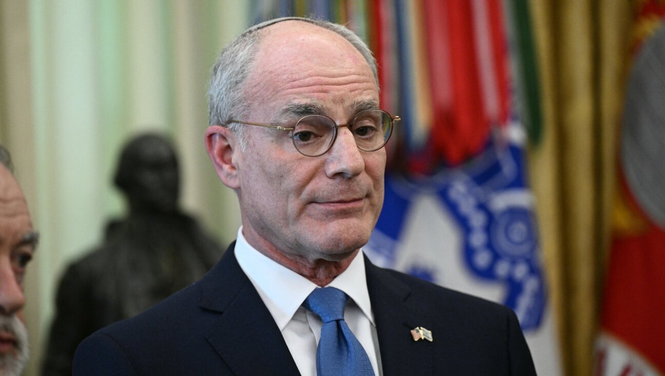 Israel's Ambassador to the U.S., Yechiel Leiter, listens during a meeting with President Donald Trump and Lebanon's Ambassador to the U.S. at the White House in Washington, D.C. on April 23, 2026.