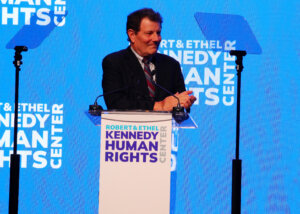 Nicholas Kristof speaks onstage during the Robert F. Kennedy Human Rights' 2025 Ripple of Hope Gala on Dec. 9, 2025 in New York City.