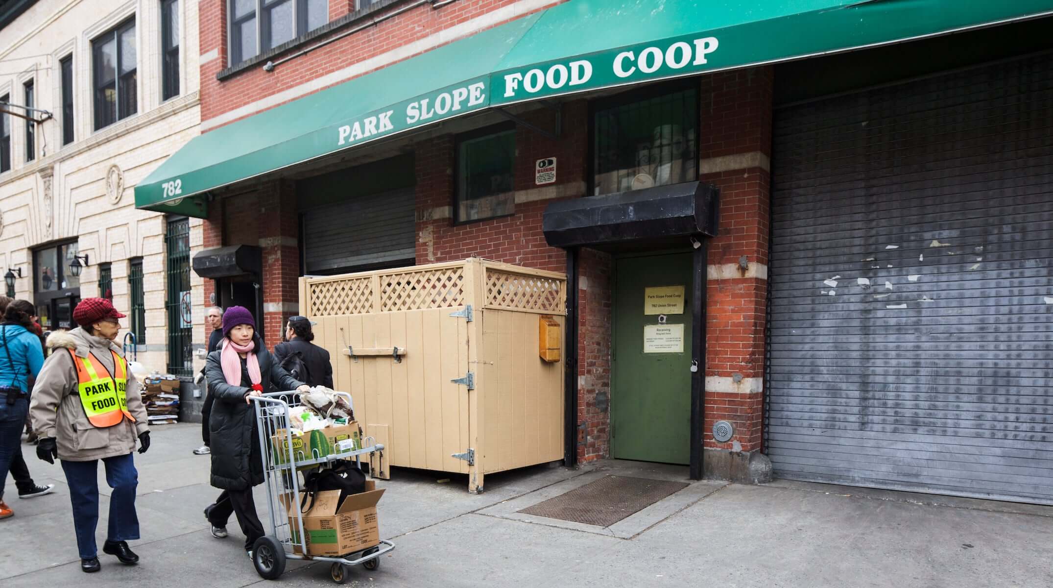 The exterior of the Park Slope Food Coop in Brooklyn.