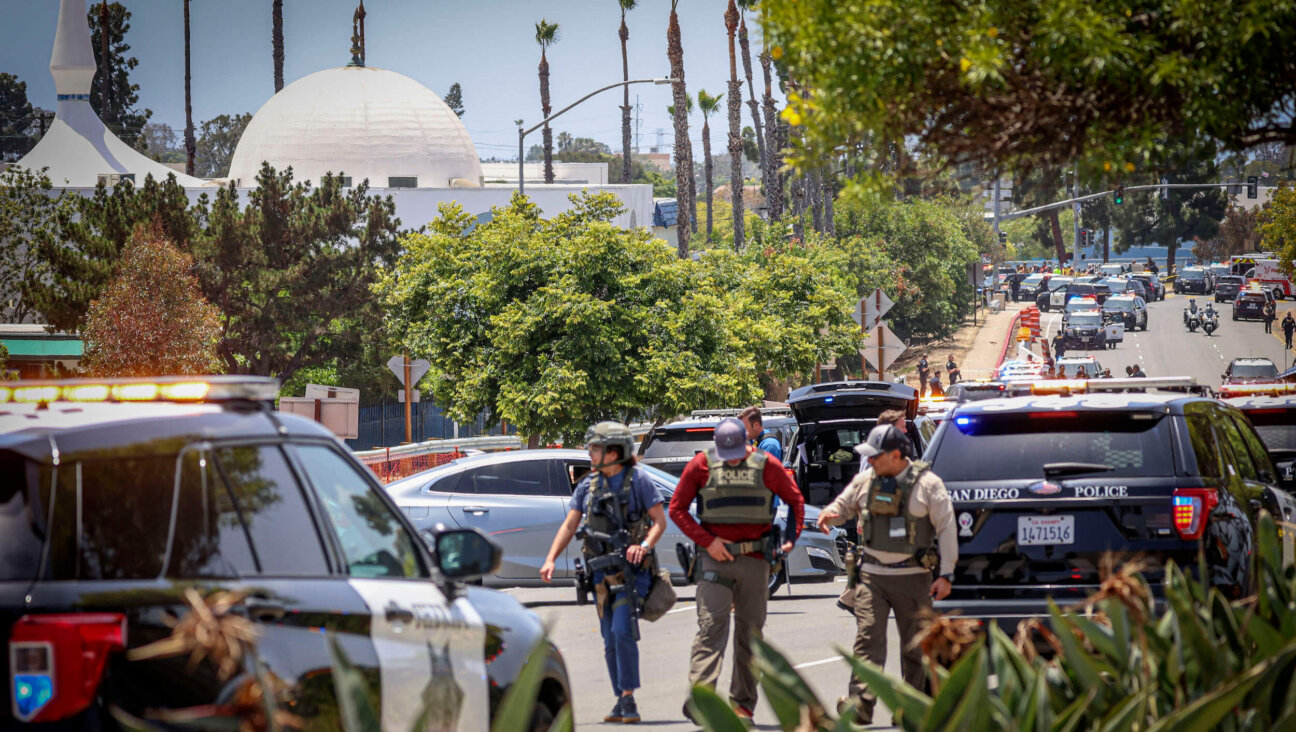 The scene after a shooting at the Islamic Center of San Diego on May 18.
