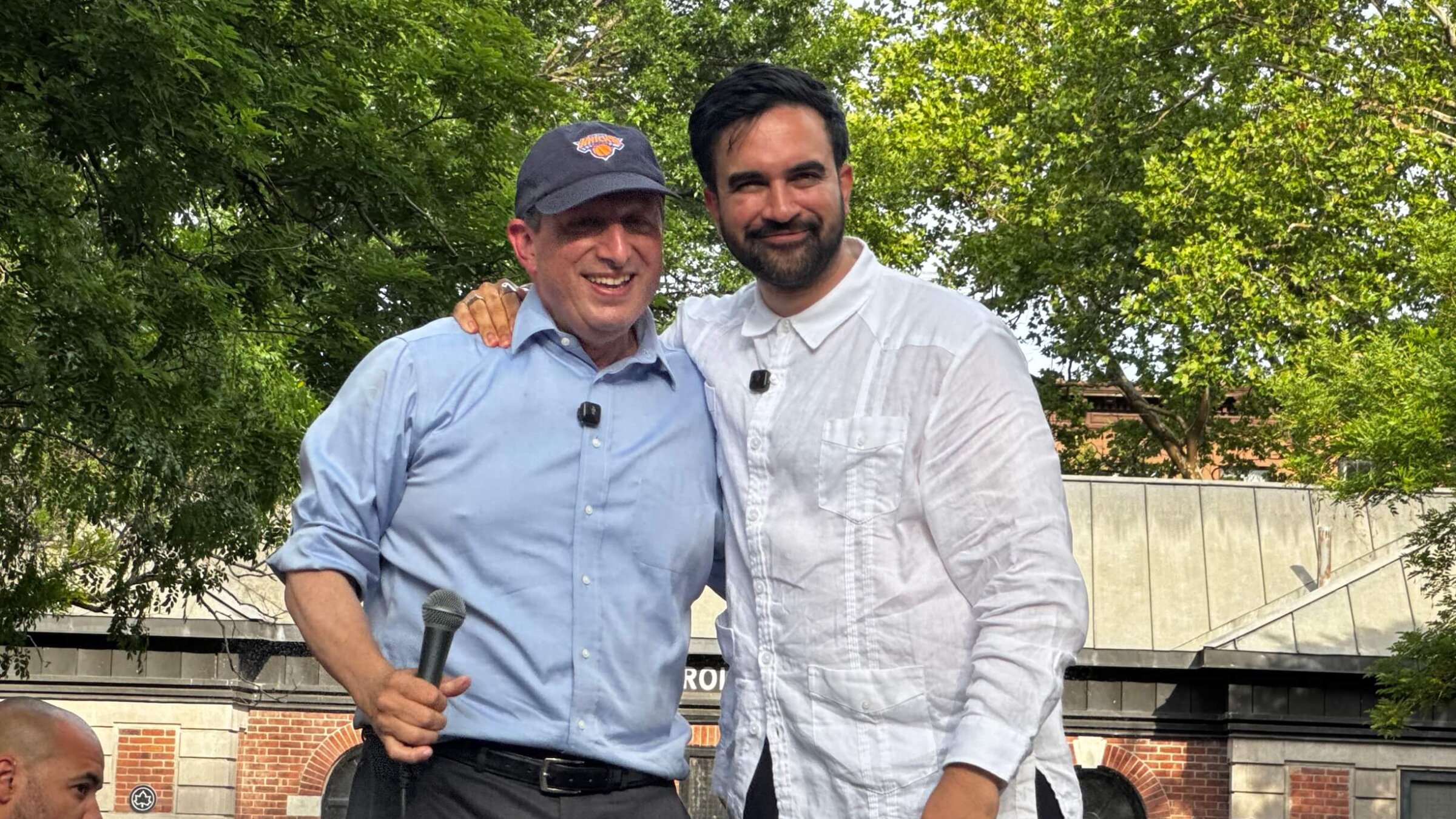 Congressional candidate Brad Lander with New York City Mayor Zohran Mamdani on June 14.