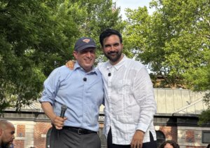 Congressional candidate Brad Lander with New York City Mayor Zohran Mamdani on June 14. 
