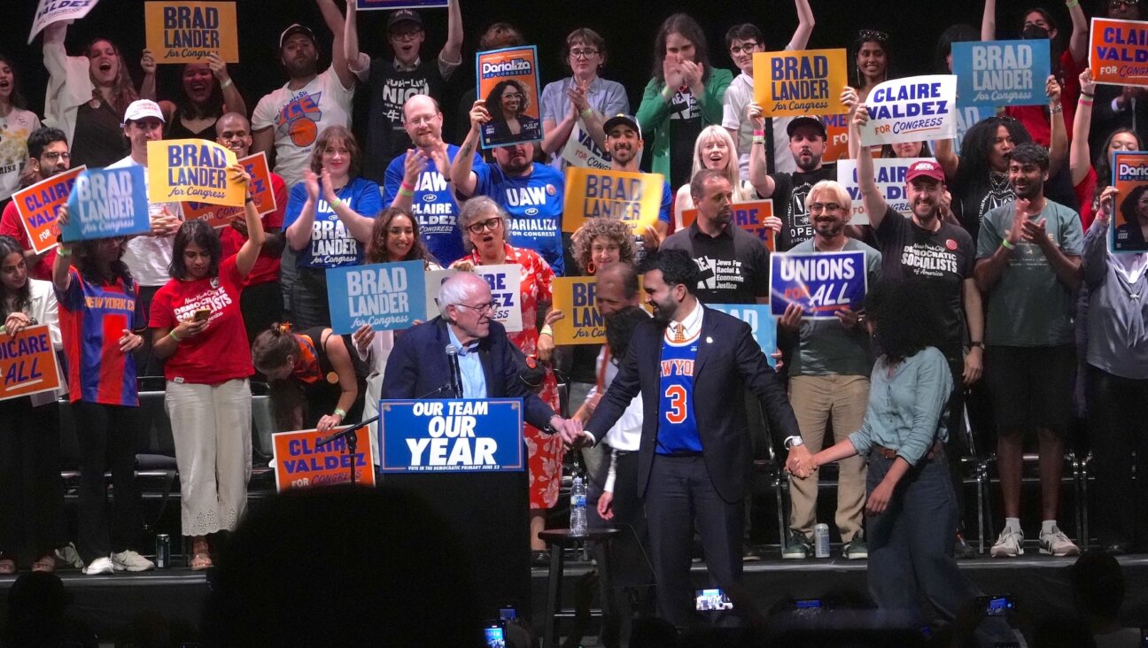 Sen. Bernie Sanders (I-Vermont) and New York City Mayor Zohran Mamdani (R) hosted a major ‘Get Out the Vote (GOTV)’ rally at the Kings Theatre in Brooklyn in New York City, United States on June 18, 2026. The rally was held to support a slate of progressive candidates ahead of the New York primary election on June 23. (Selcuk Acar/Anadolu via Getty Images)