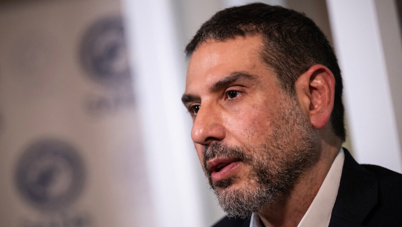 Dr. Adam Hamawy speaks during an AFP interview after meetings at the White House and on Capitol Hill, in Washington DC, June 14, 2024.