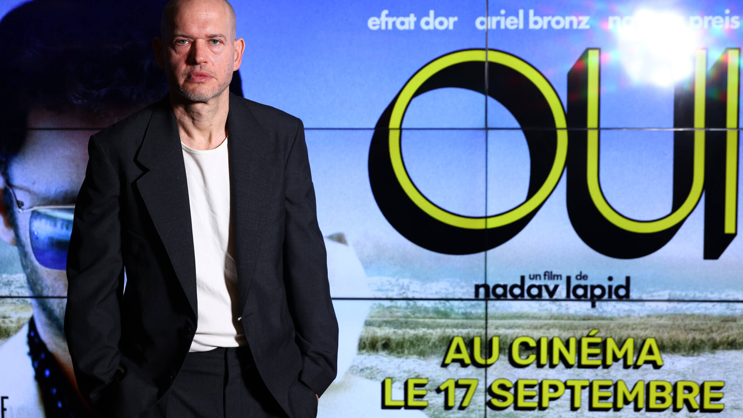 Nadav Lapid attends the "Yes" promotional event at UGC Cine Cite des Halles on September 12, 2025 in Paris, France.