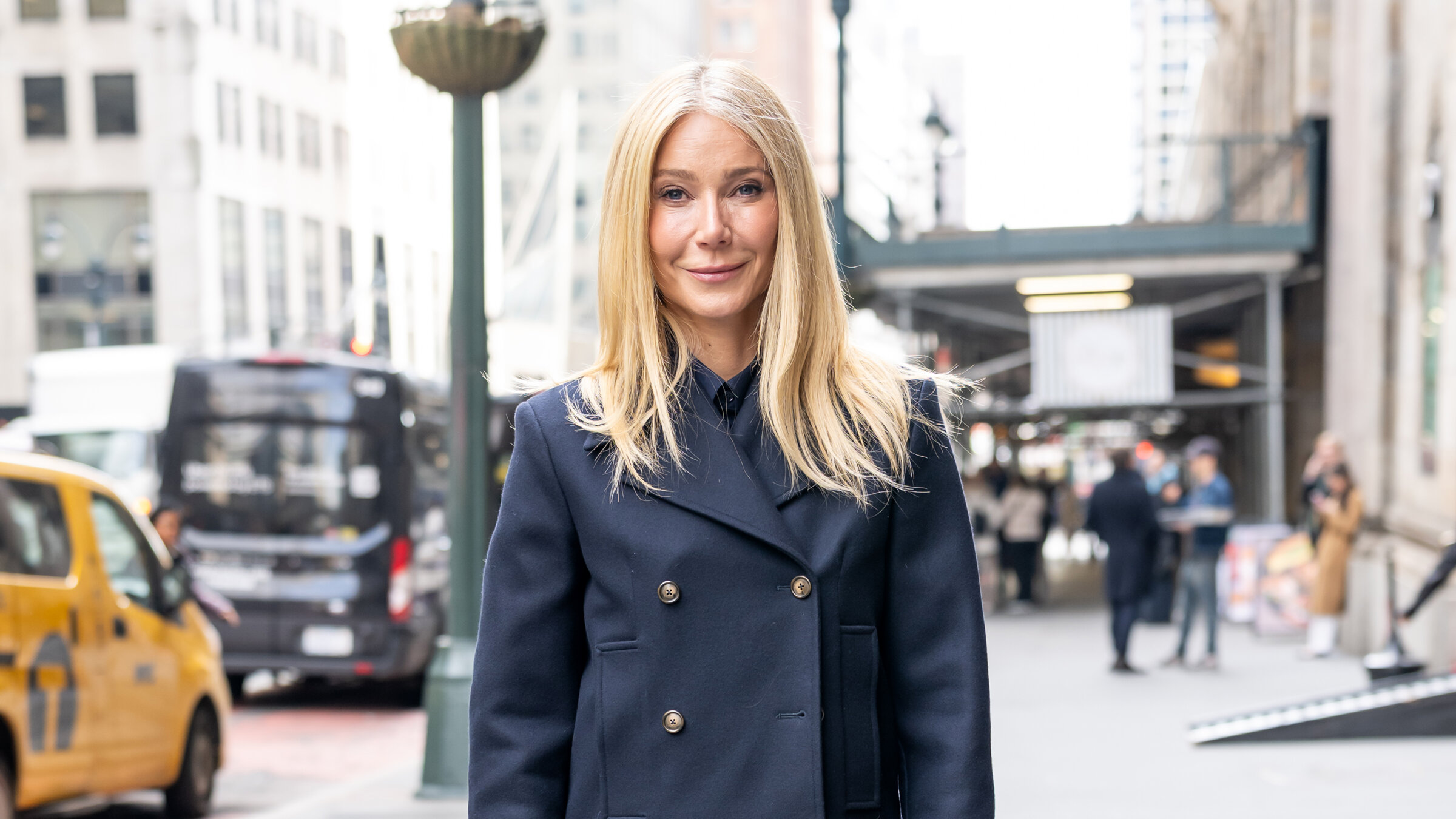 Gwyneth Paltrow in what is, unambiguously, New York City.