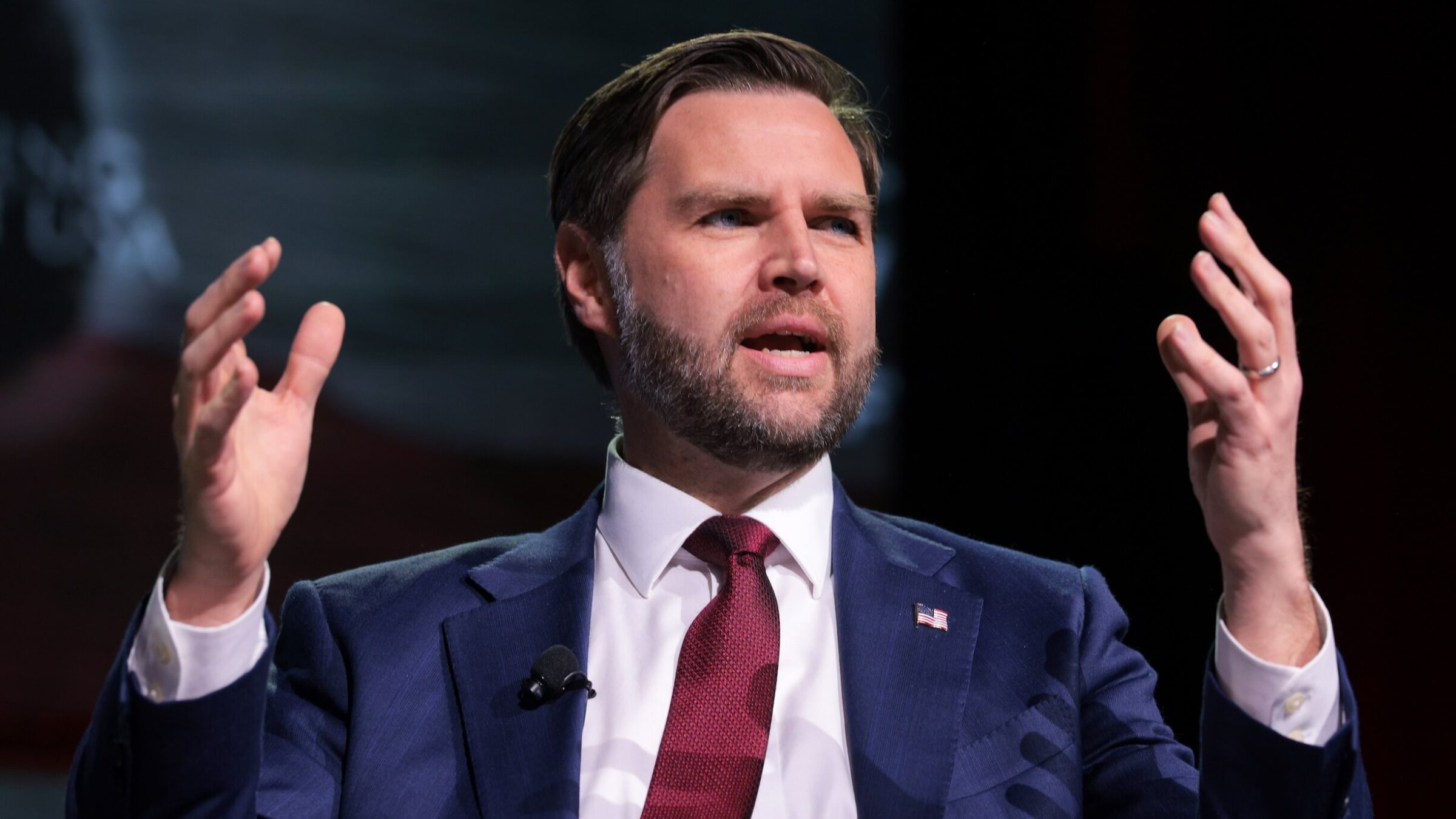 Vice President JD Vance speaks on April 14.