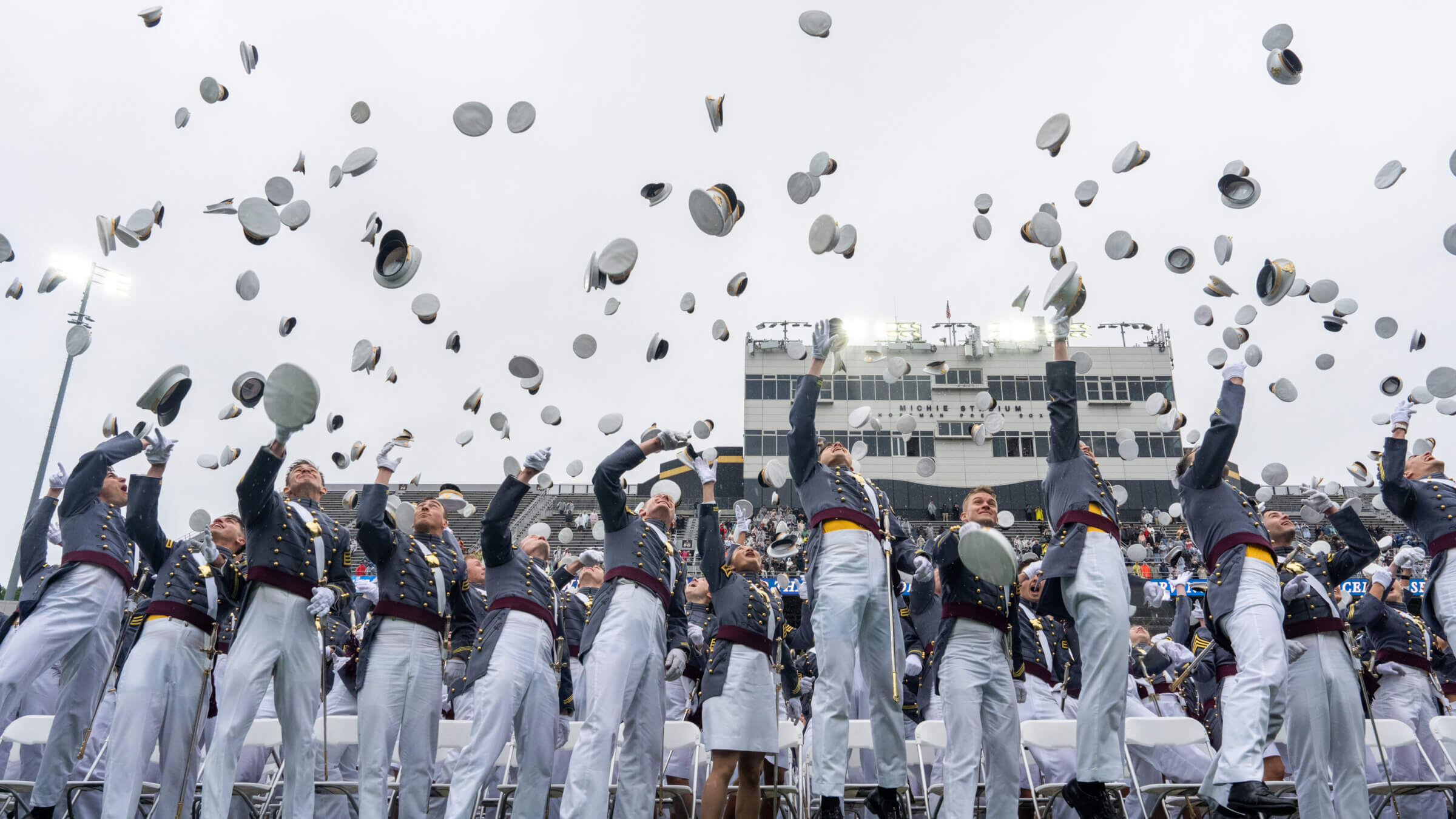 Graduating cadets at the U.S. Military Academy in West Point.