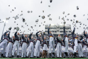 Graduating cadets at the U.S. Military Academy in West Point. 