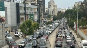 A view of traffic congestion as people leave the Dahiyeh district in southern Beirut, Lebanon, on June 1, 2026, after Israel warned of bombing planned for the area. (Houssam Shbaro/Anadolu via Getty Images)