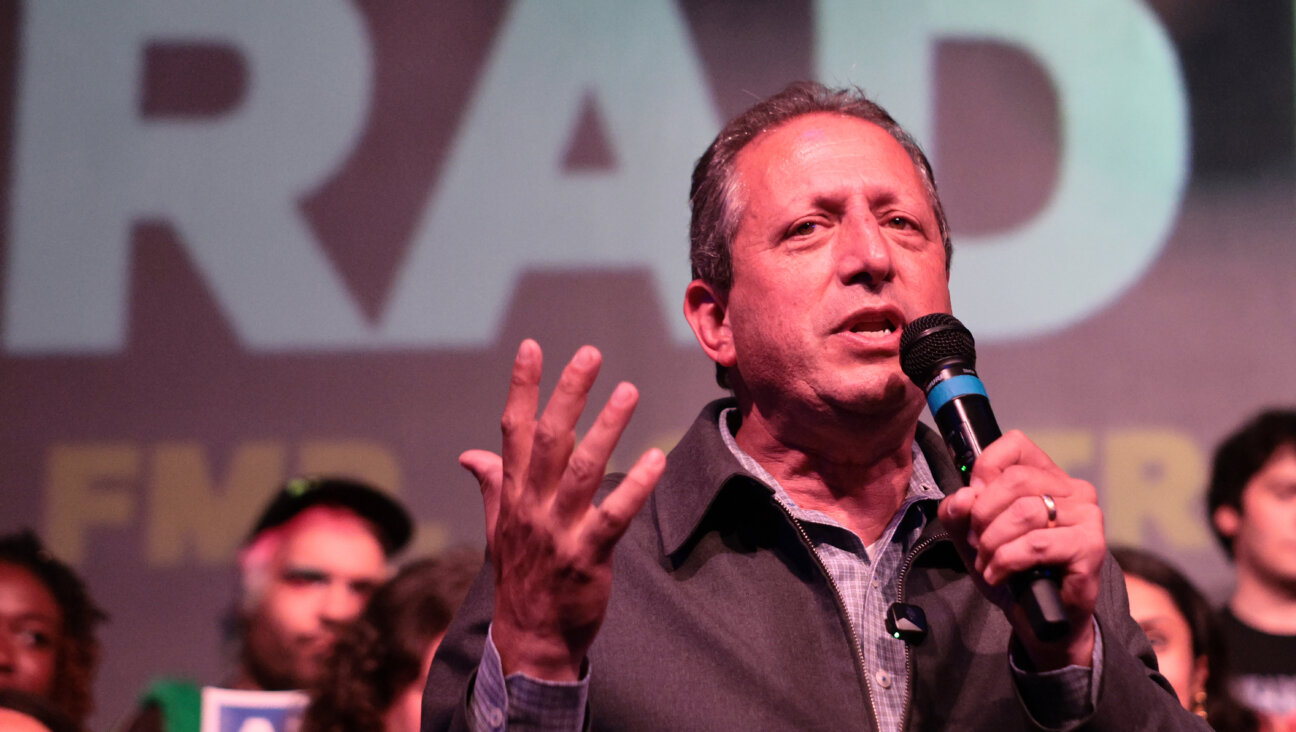 Democratic Congressional candidate Brad Lander takes the stage during an election eve rally, June 22, 2026.